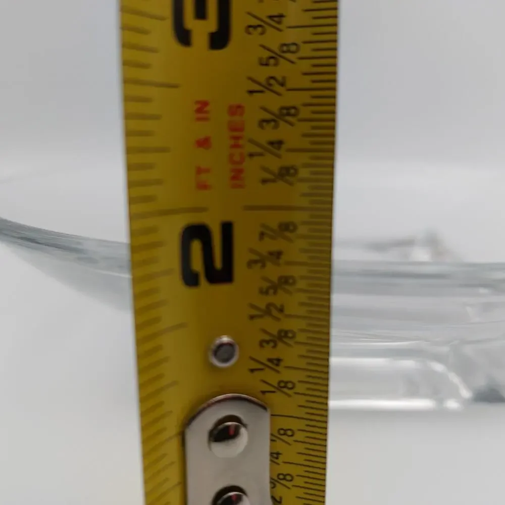 Cambridge Square Clear Glass Saucer Plate 7” Mid Century Footed Dish Chip MCM